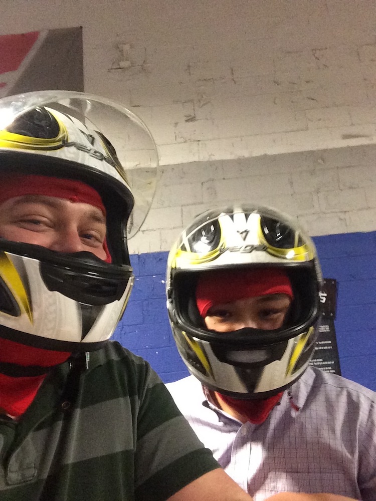 Todd and Ying at Music City Indoor Karting