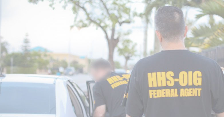 man wearing a HHS-OIG federal agent shirt