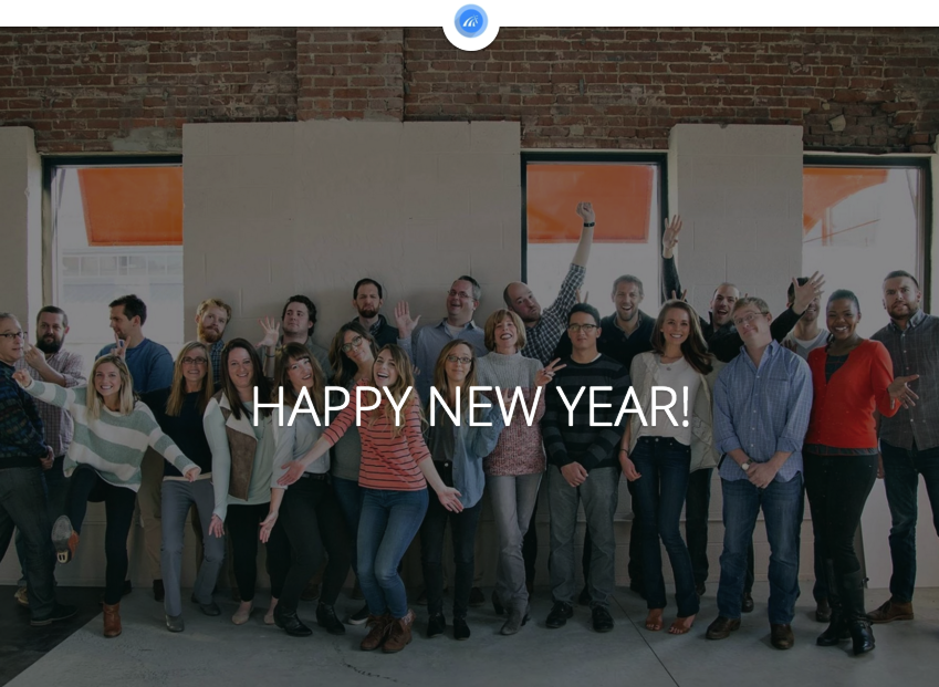 Photo of the ProviderTrust team with "Happy New Year" overlayed on top